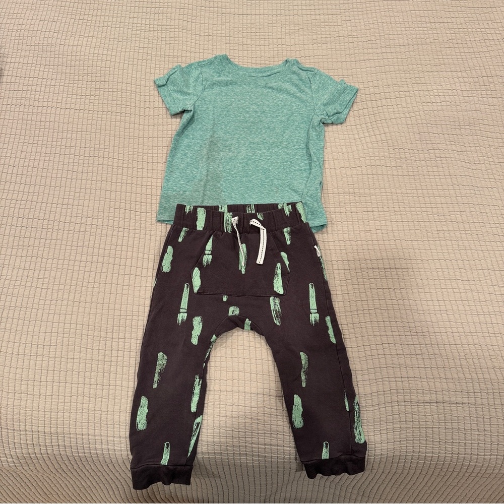 Miles / Cat & Jack Joggers & Tee Shirt - Size 3T